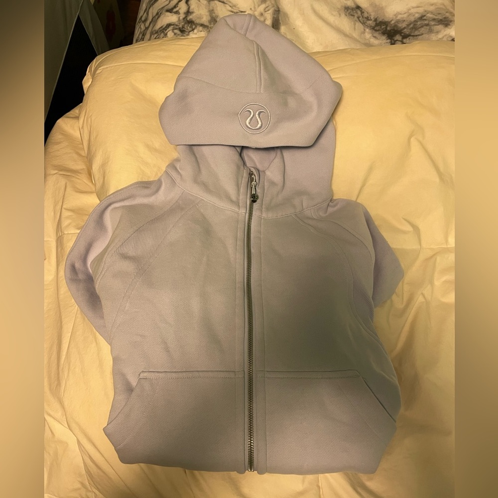 Xs/s full zip oversized cropped scuba hoodie